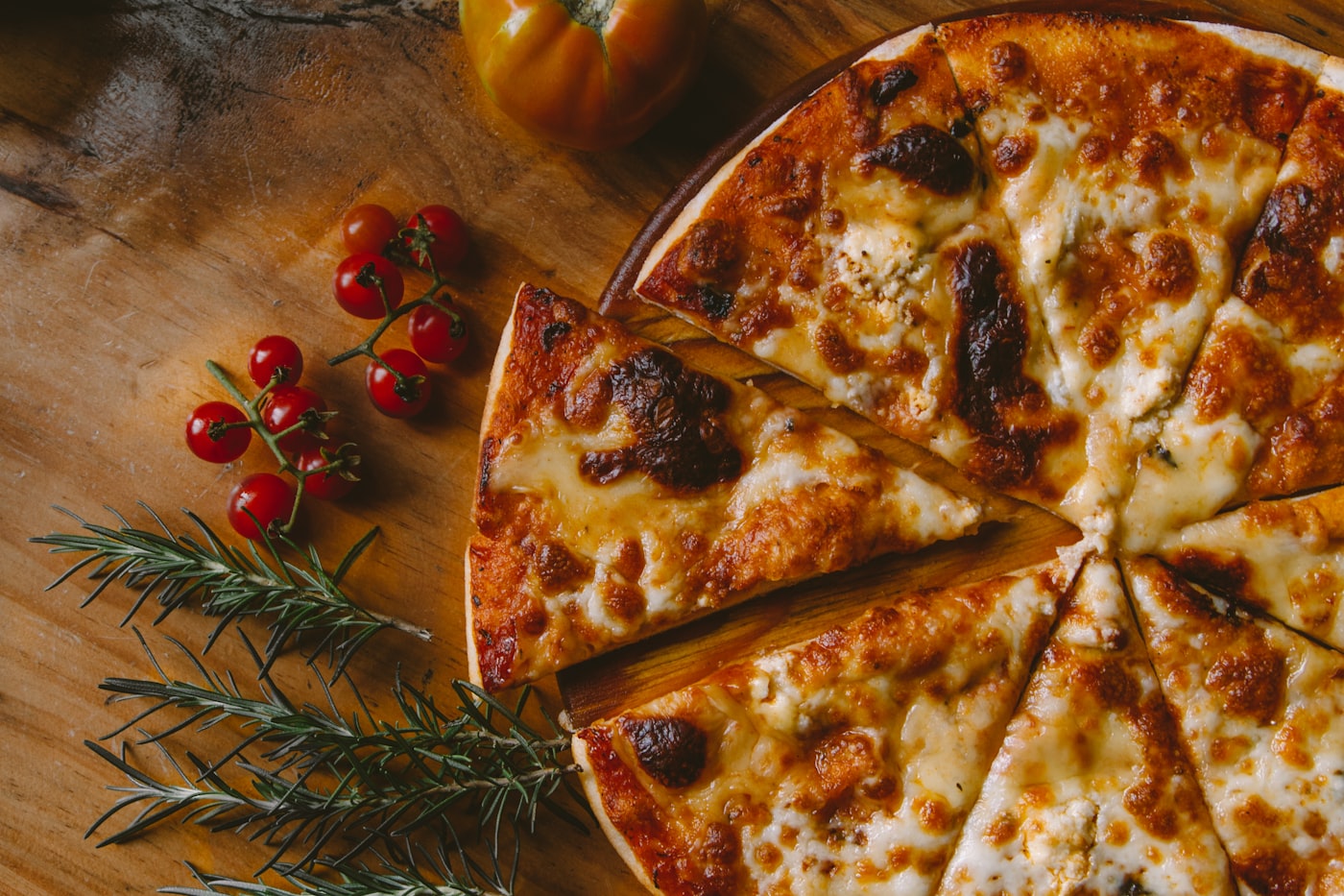 Fresh pizza straight from the oven